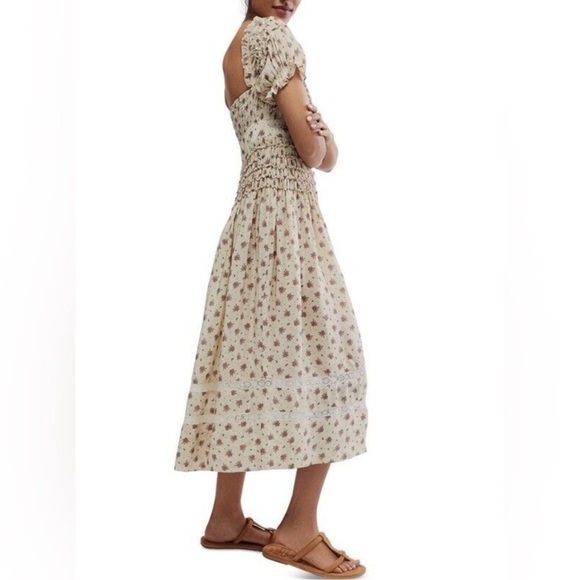 NWT!$248! Free People Women's Bali Juniper
Floral Print Ruffled Midi Dress SZ 12 - Picture 4 of 6
